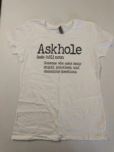 Instant Message Shirt Women's Large White Crew Neck Short Sleeve Tee Ladies - Picture 1 of 7