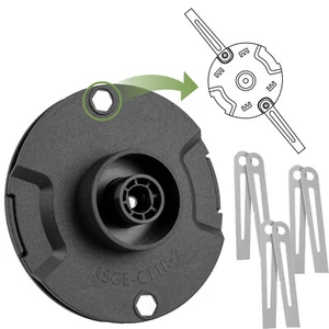 1 set lame in metallo lame di ricambio tagliaerba a batteria per Einhell GE-CT 18 LI - Foto 1 di 12