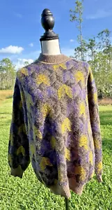VTG Mondo Di Marco Sweater Men M Brown Knit Mohair Wool Pullover made in Italy - Picture 1 of 7