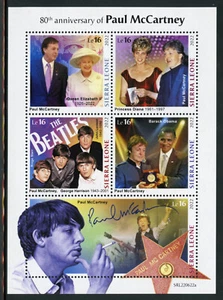 Sierra Leona 2022 80th Anniversary Of Paul Mccartney Hoja Timbre Nh - Imagen 1 de 1