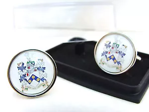 JAMES BOND 007 COAT OF ARMS C.O.A. SEAL BADGE MENS CUFFLINKS GIFT - Picture 1 of 1