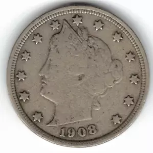 1908 Liberty Nickel in OTTIME CONDIZIONI +++ ~ VEDI LA SCANSIONE stk l901 - Foto 1 di 5