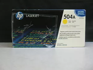 Genuine HP CE252A 504A Yellow Toner Cartridge - Picture 1 of 4