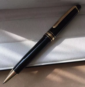 Bolígrafo serie resina brillante negro-oro clip 0,7 mm plumín sin caja - Imagen 1 de 5