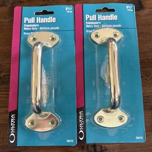 Lot Of 2 NEW Hillman 5-3/4” Pull Handle In A Brass Plated Finish - Picture 1 of 4