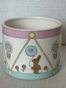 Vintage  1976 Nursery Planter Wolfpit Pink And Blue Drum Motif Enterprises Inc - Picture 1 of 7