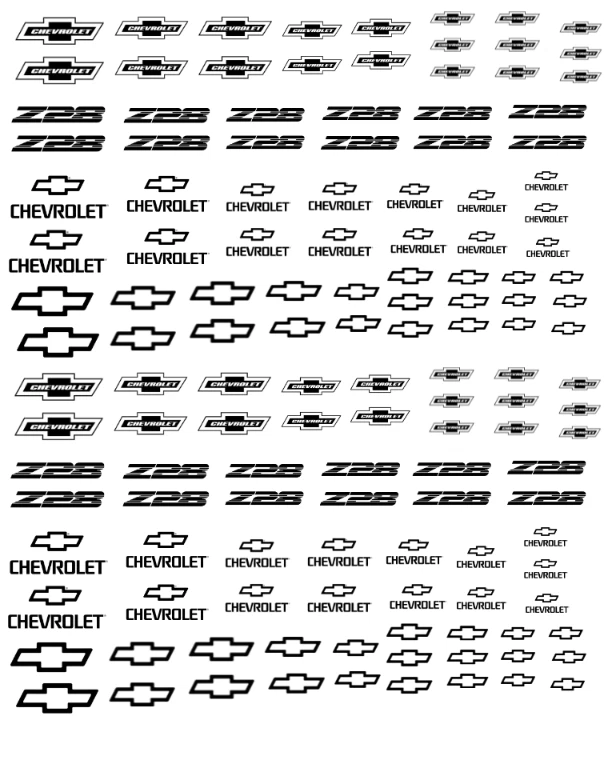 1/64 Chevy Z28 Waterslide Decals  MADE IS THE USA - Image 1 of 1
