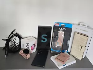 Samsung Galaxy S22 Ultra, 128 GB, Grün + Galaxy Watch Active2, 40mm, rosa, TOP! - Bild 1 von 23
