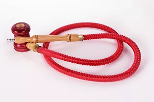 Rosa Shisha-Pfeife, moderne Wasserpfeife aus Holz, handgeschnitzte Wasserpfeife, handgefertigte Wasserpfeife - Bild 1 von 9