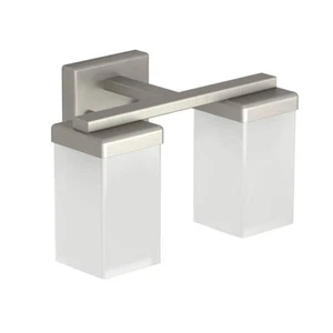 Moen YB8862BN 2-Light Dual-Mount Bathroom Vanity Fixture, Brushed Nickel - Picture 1 of 3