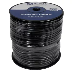50 ohm RG8 Black Coaxial Cable (RG8/U OR RG8U) Spool / Reel (Bulk) - Picture 1 of 2