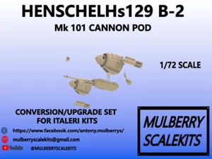 1/72MULBERRY SCALE KITS conversion to Henschel Hs 129 B-2 for Revell or Italeri - Imagen 1 de 9