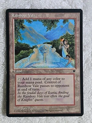 MTG Rainbow Vale - Fallen Empires (FEM) 1994 Magic the Gathering Card Rare LP - Image 1 of 4