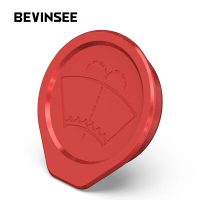 BEVINSEE Billet Aluminum Washer Fluid Reservoir Cap Red 61667007970 For BMW E46 Foto 1 de 4
