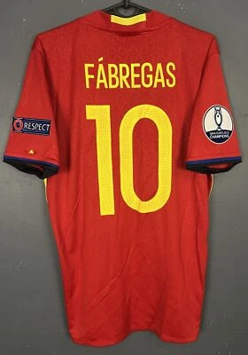 FABREGAS #10 MEN SPAIN 2015/2016 ESPANA HOME SOCCER FOOTBALL SHIRT JERSEY SIZE M - Image 1 of 4
