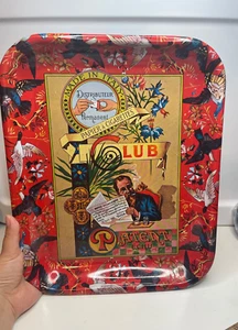 Vintage 70s CLUB Modiano Cigarette Serving Rolling Tray ITALY PATENT TIN TRAY - Picture 1 of 13