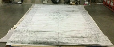 LIGHT BLUE 11' X 15' Back Stain Rug, Reduced Price 1172633685 VTG112-110-1115 - Image 1 of 4