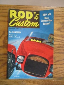 Vintage Oktober 1955 ROD & Custom Magazin REO V8 neuer Wettbewerbsmotor? - Bild 1 von 7