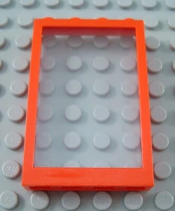 LEGO Red 1x4x5 Window with Translucent Clear Glass - Picture 1 of 1