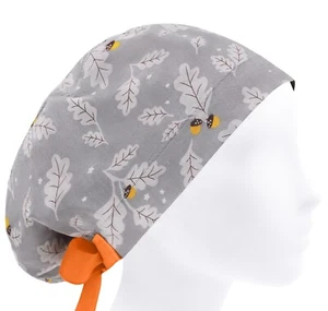 Scrub hats, scrub cap, fall surgery caps, acorn surgical hat, surgical cap women - Picture 1 of 3