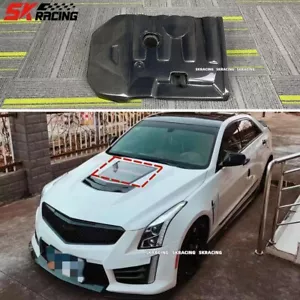 For 2013-19 Cadillac ATS 2.0T Real Carbon Fiber Front Hood Engine Cover Lid Kit - Foto 1 di 22