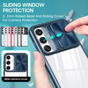 For Samsung S25 S24 Ultra S23 A16 A56 A55 A15 Slide Camera Shockproof Case Cover - Picture 1 of 19