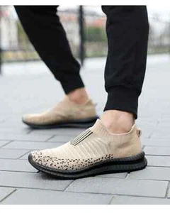 Picard III Light brown Sneakers Man Breathable Tenis Shoe - Picture 1 of 4