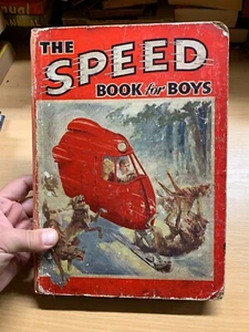 RARE 1930s "THE SPEED BOOK FOR BOYS" ILLUSTRATED ANNUAL HARDBACK book (P5) - Bild 1 von 17