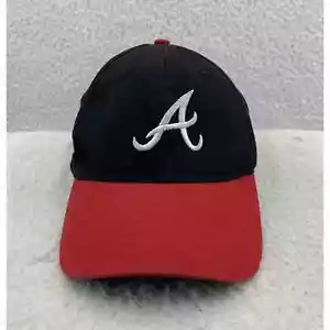 Cappello da baseball Atlanta Braves da uomo gancio anello OSFM preferito fan blu rosso MLB papà - Foto 1 di 8