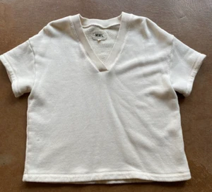 New Madewell Women's Sweater Tee V-Neck, Creamy White, Medium - Picture 1 of 6