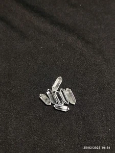Natural Clear Quartz Faceted Pencils 7 Pcs Lot - Picture 1 of 5