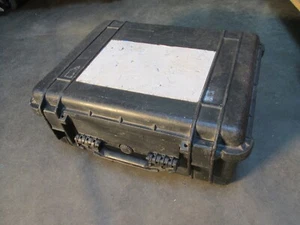 Schwarzer klappbarer Schwerlast Flightcase / Aktentasche Typenkoffer 48cm x 36,5cm x 19cm - Bild 1 von 6