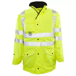 NWT MEDIUM GAME SPORTSWEAR HI VIS RAIN JACKET 1350 MEDIUM OUTER SHELL ONLY - Picture 1 of 3