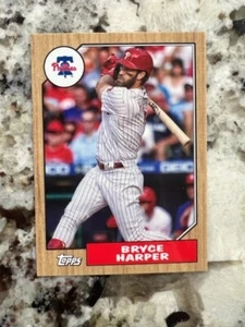 2022 TOPPS MINI MLB BASEBALL 1987 TOPPS CARD PHILLIES BRYCE HARPER #78B-5 - Picture 1 of 1