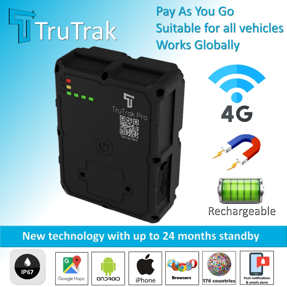 TruTrak GAT24 GPS Tracker 4G - Real Time magnetic vehicle car Tracking Device - Image 1 of 4