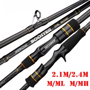 Fast Fishing Rod 2.1m Carbon Rod 2 Tips Spinning Rod Casting Light Jigging Rod - Picture 1 of 14