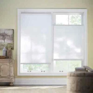 HDC Top Down Bottom Up Cordless Light Filtering Cellular Shades 29" W x 48" Snow - Picture 1 of 16