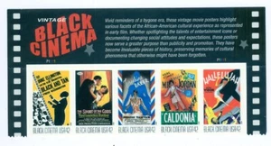 US 4336-4340 Black History of Cinema, Top Imprint Strip/5, Mint NH - Picture 1 of 1