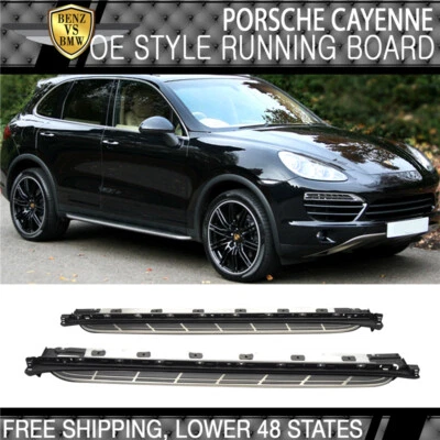 Fits 11-18 Porsche Cayenne OE Style Running Boards Side Step Nerf Bars Foto 1 de 4
