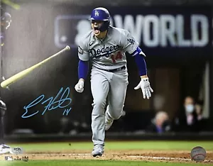 KIKE HERNANDEZ DODGERS SIGNED 11X14 2020 WORLD SERIES SHOUTING PHOTO PSA COA - Picture 1 of 2