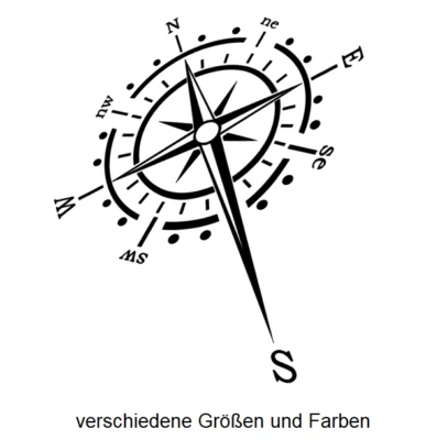Adesivo bussola camper caravan auto rosa dei venti (276/2) - Immagine 1 di 2