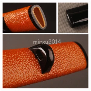 Orange Rochenleder Saya Scheide Scheide Horn für japanische Samurai Katana Schwerter - Bild 1 von 9