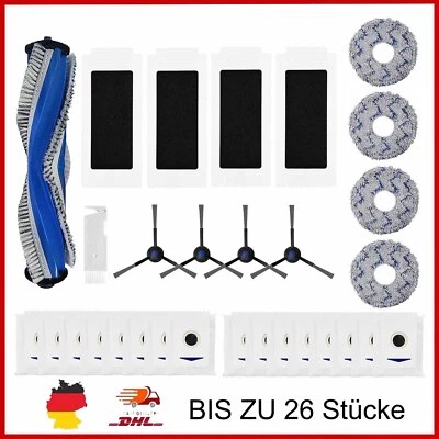 MARKENLOS Zubehör für Ecovacs Deebot T30 Pro Omni Max YIKO Filter Bürsten Beutel Wischtuch