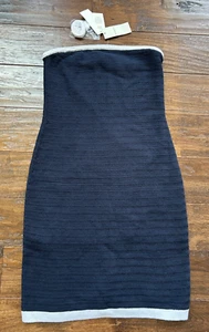 Abercrombie & Fitch trägerloses Minikleid im Häkel-Stil Damen PETITE Small marineblau - Bild 1 von 9
