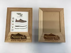 Simple Wooden Decorative Display Picture Frames 2 pc NEW - Picture 1 of 3