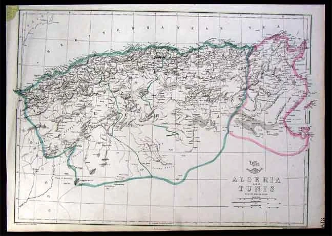 1861 Weekly Dispatch Map - Algeria Tunis - North Africa - Image 1 of 1