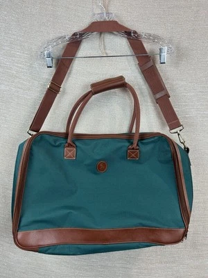 Antiga Bolsa de Viagem Ralph Lauren Grande Ombro de Viagem Clássica Verde e Marrom NOVA - Imagem 1 de 4