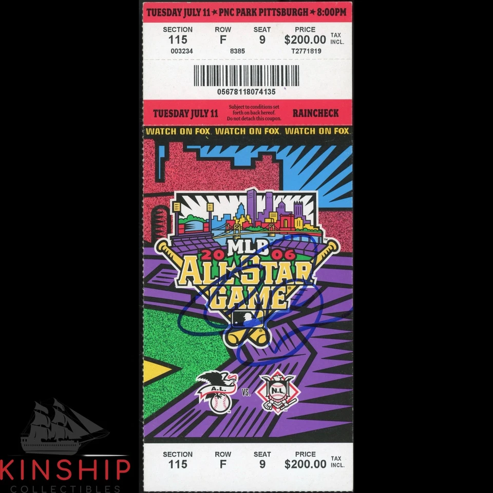 Chase Utley signed 2006 All Star Game Ticket JSA COA 1st ASG Phillies Auto Z2302 - Image 1 of 1