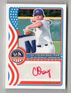 Parche con logotipo Cole Dunlap 16u 2025 Panini USA Stars & Stripes tinta roja automático radiocontrol 12/19 - Imagen 1 de 1