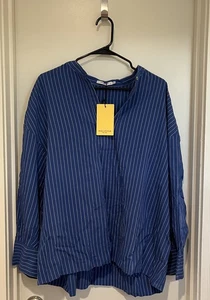 NEW W/ TAGS! MM LaFleur XL Kylan Vacation Top Soft Stripe River Ivory  ($249) - Picture 1 of 7